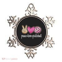 Peace Love Pickleball Cute Pickleball Lover Women Ornament thumb 0