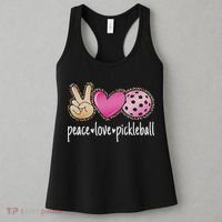 Peace Love Pickleball Cute Pickleball Lover Women Women's Tank Top thumb 3
