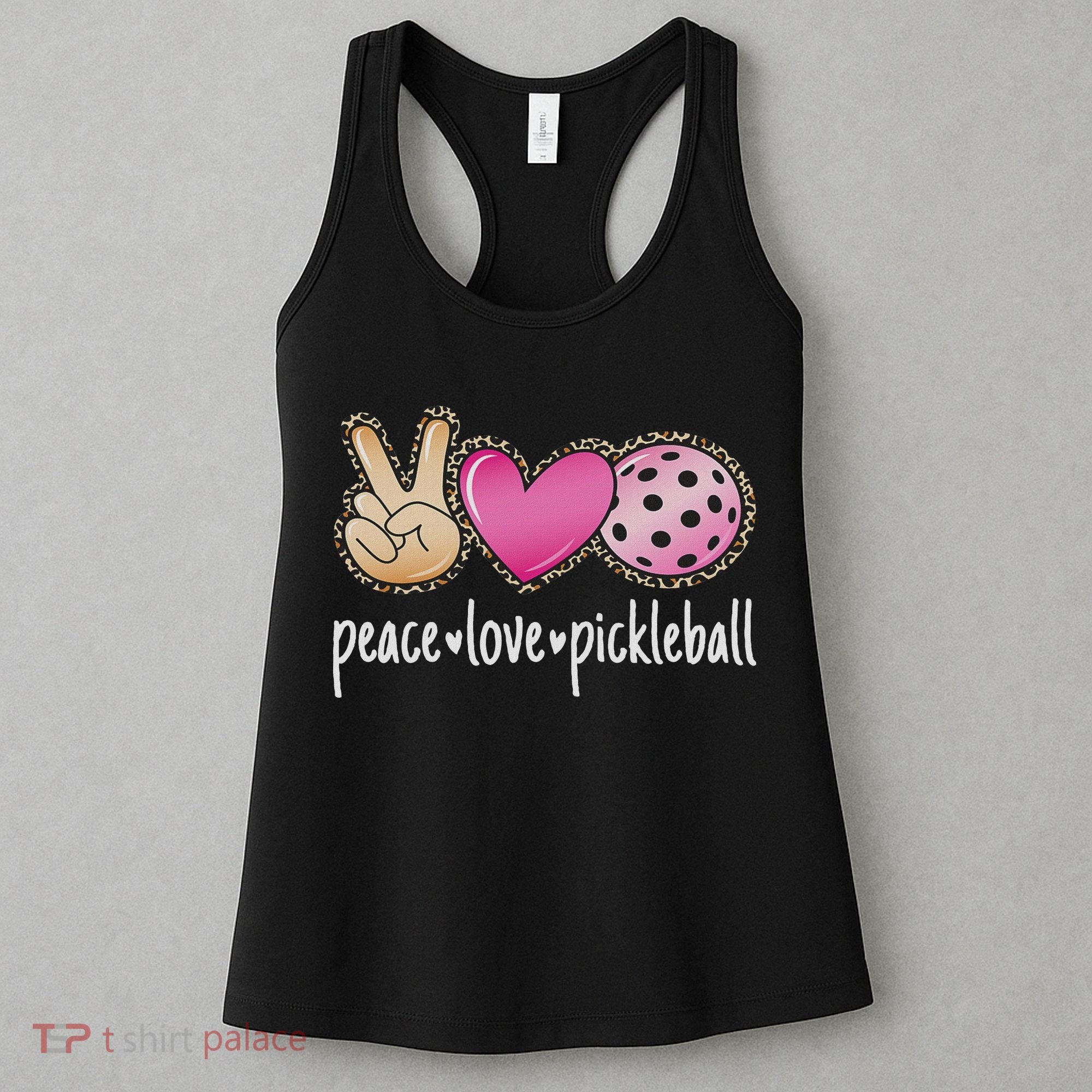 Peace Love Pickleball Cute Pickleball Lover Women Women's Tank Top
