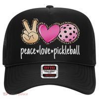 Peace Love Pickleball Cute Pickleball Lover Women Hat thumb 0