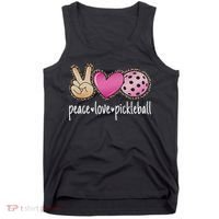 Peace Love Pickleball Cute Pickleball Lover Women Tank Top thumb 0