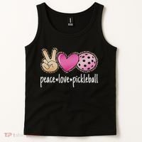 Peace Love Pickleball Cute Pickleball Lover Women Tank Top thumb 2
