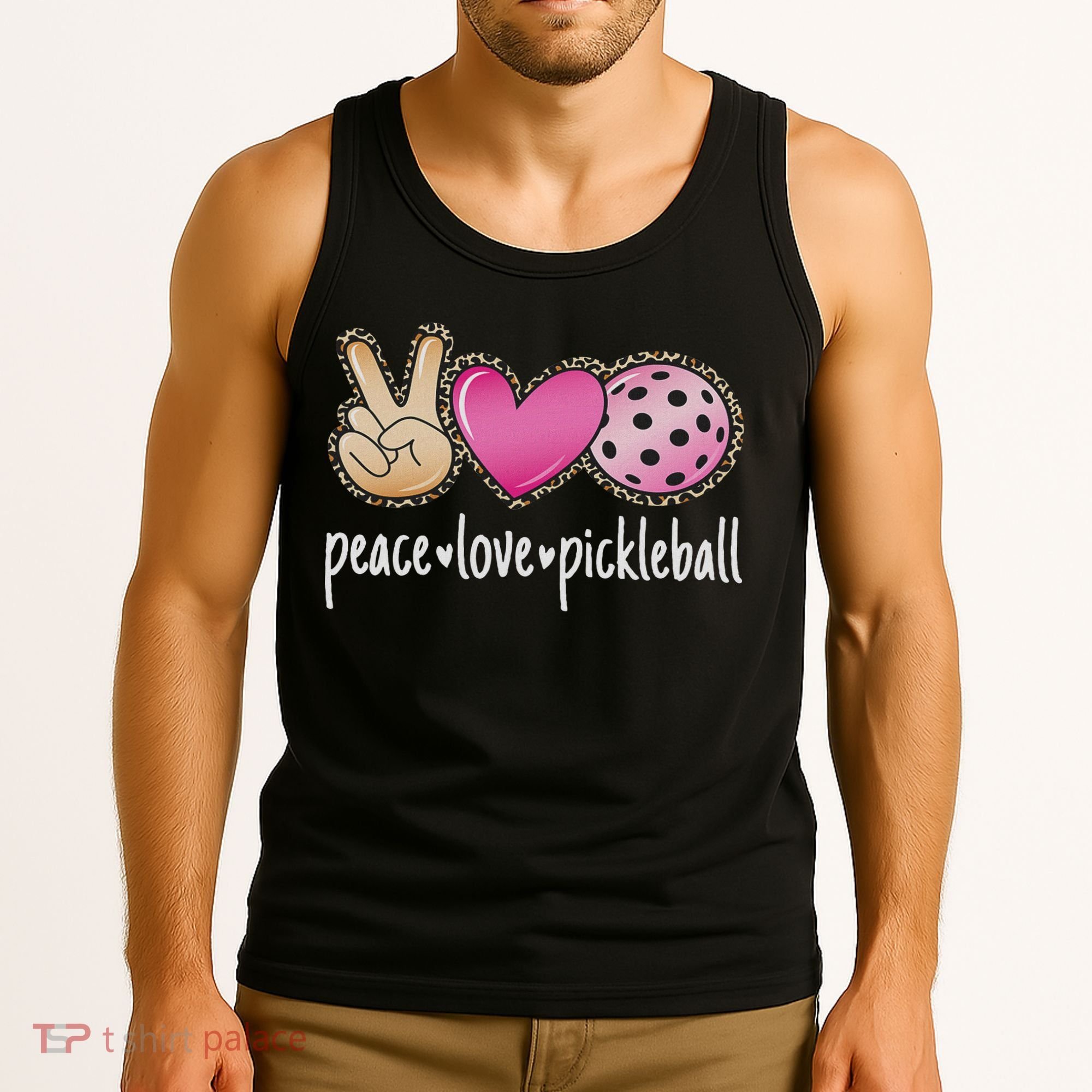 Peace Love Pickleball Cute Pickleball Lover Women Tank Top