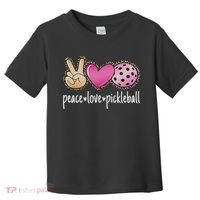 Peace Love Pickleball Cute Pickleball Lover Women Toddler T-Shirt thumb 0