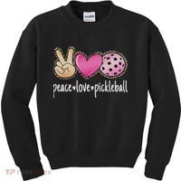Peace Love Pickleball Cute Pickleball Lover Women Kids Sweatshirt thumb 0
