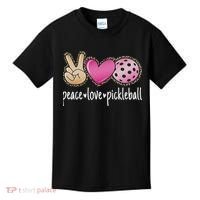 Peace Love Pickleball Cute Pickleball Lover Women Kids T-Shirt thumb 0