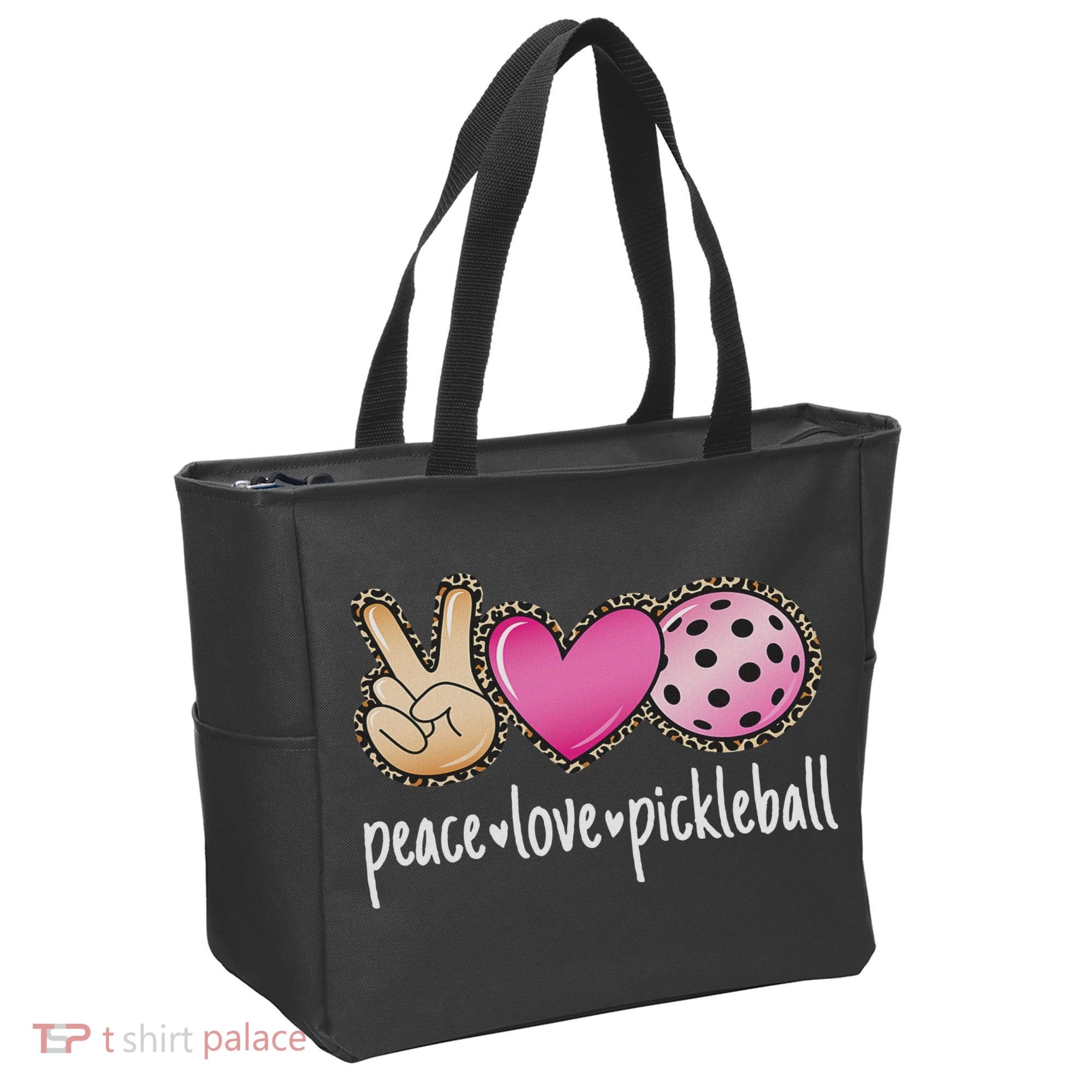 Peace Love Pickleball Cute Pickleball Lover Women Tote Bag
