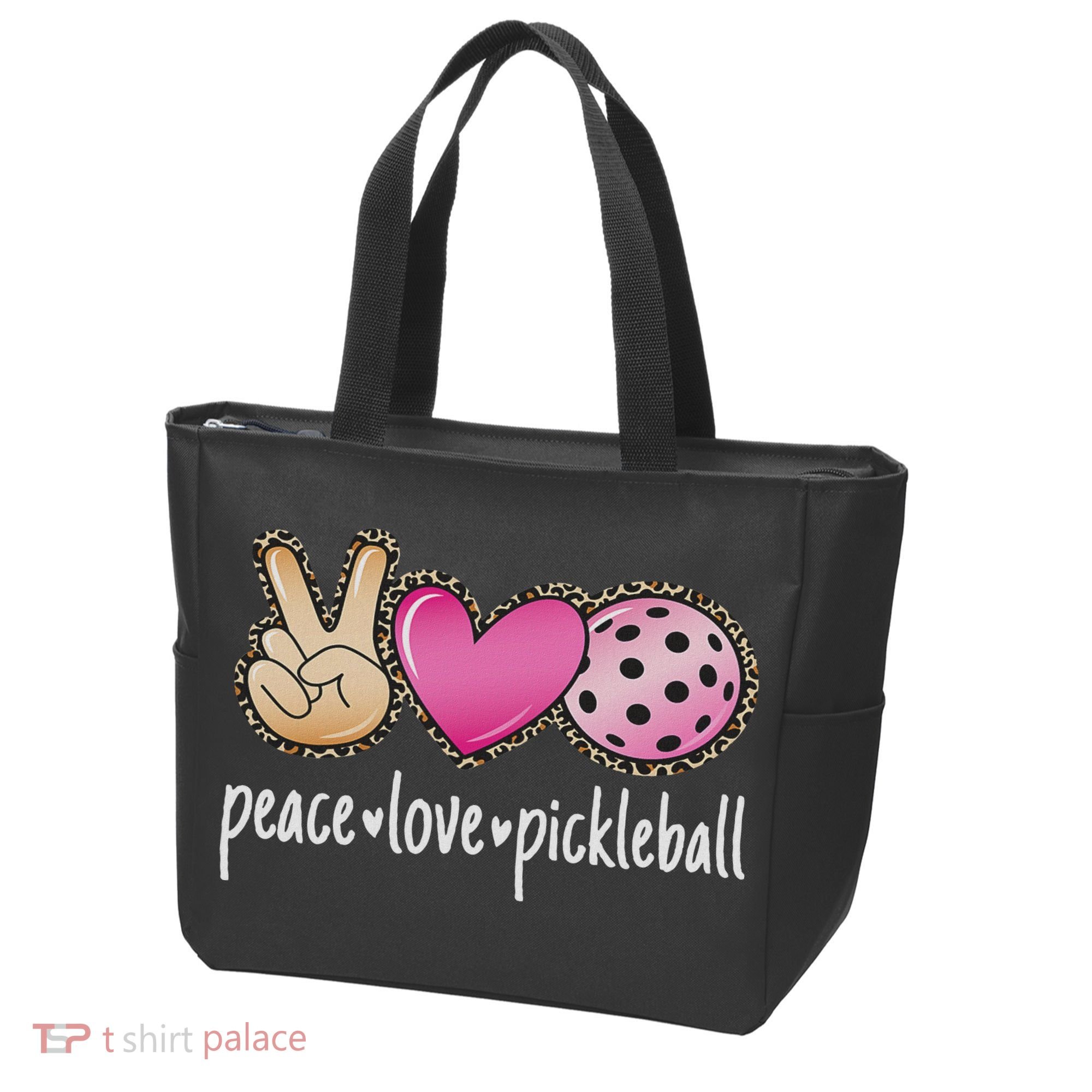 Peace Love Pickleball Cute Pickleball Lover Women Tote Bag