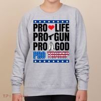 Pro Life Pro Gun Pro God Pro Trump Women's Sweatshirt thumb 0