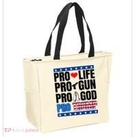Pro Life Pro Gun Pro God Pro Trump Tote Bag thumb 2