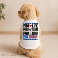 Pro Life Pro Gun Pro God Pro Trump Doggie Tank thumb 2