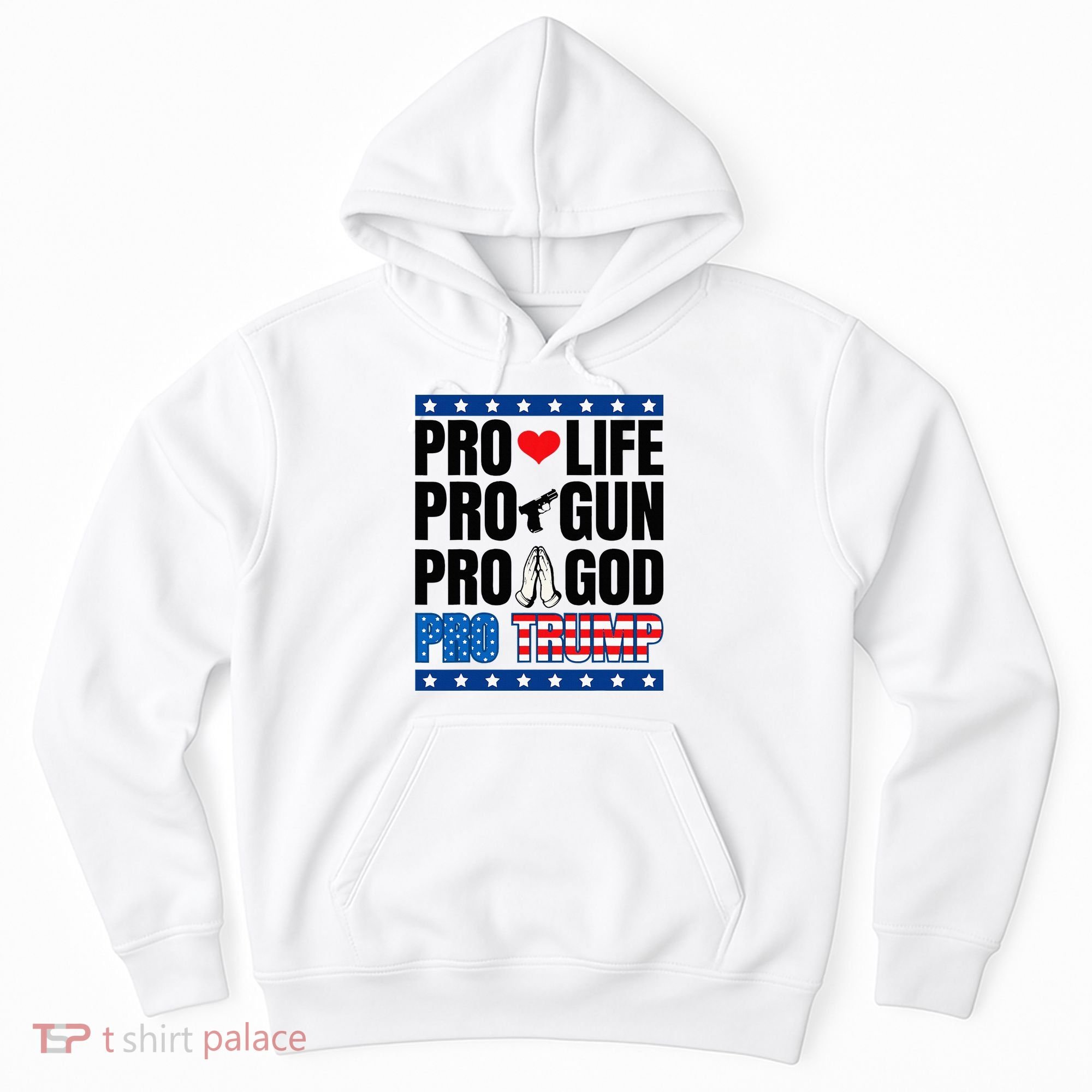 Pro Life Pro Gun Pro God Pro Trump Hoodie