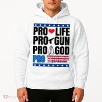 Pro Life Pro Gun Pro God Pro Trump Hoodie thumb 2
