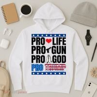 Pro Life Pro Gun Pro God Pro Trump Hoodie thumb 3