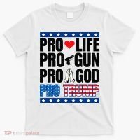 Pro Life Pro Gun Pro God Pro Trump T-Shirt thumb 0