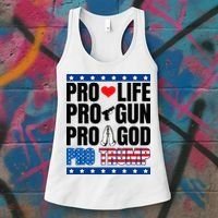 Pro Life Pro Gun Pro God Pro Trump Women's Tank Top thumb 3