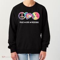 Peace Love Pickleball Funny Pickleball Tie Dye Great Gift Women's Sweatshirt thumb 0