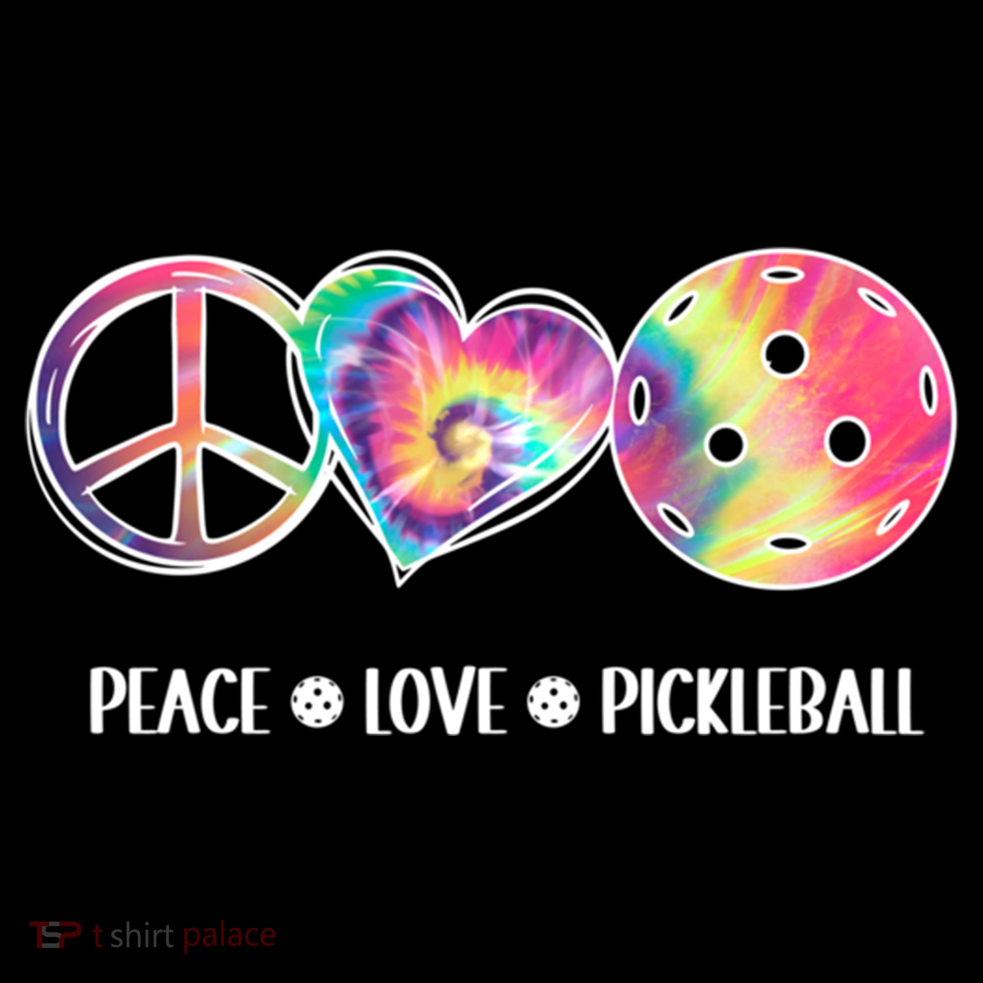 Peace Love Pickleball Funny Pickleball Tie Dye Great Gift Coffee Mug