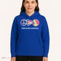 Peace Love Pickleball Funny Pickleball Tie Dye Great Gift Hoodie thumb 5