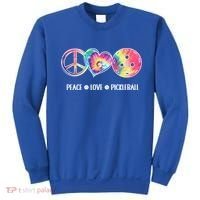 Peace Love Pickleball Funny Pickleball Tie Dye Great Gift Sweatshirt thumb 0