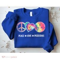 Peace Love Pickleball Funny Pickleball Tie Dye Great Gift Sweatshirt thumb 2