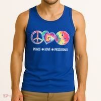 Peace Love Pickleball Funny Pickleball Tie Dye Great Gift Tank Top thumb 3