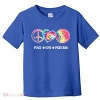 Peace Love Pickleball Funny Pickleball Tie Dye Great Gift Toddler T-Shirt thumb 0