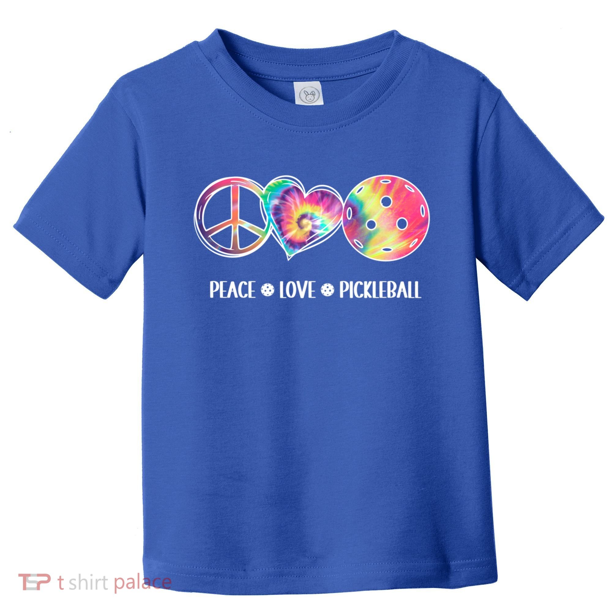 Peace Love Pickleball Funny Pickleball Tie Dye Great Gift Toddler T-Shirt