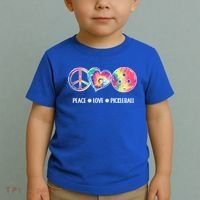 Peace Love Pickleball Funny Pickleball Tie Dye Great Gift Toddler T-Shirt thumb 2
