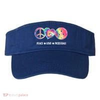 Peace Love Pickleball Funny Pickleball Tie Dye Great Gift Visor thumb 0
