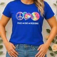 Peace Love Pickleball Funny Pickleball Tie Dye Great Gift Women's T-Shirt thumb 2