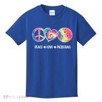 Peace Love Pickleball Funny Pickleball Tie Dye Great Gift Kids T-Shirt thumb 0