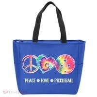 Peace Love Pickleball Funny Pickleball Tie Dye Great Gift Tote Bag thumb 0