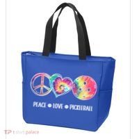 Peace Love Pickleball Funny Pickleball Tie Dye Great Gift Tote Bag thumb 3