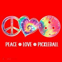 Peace Love Pickleball Funny Pickleball Tie Dye Great Gift Santa Hat thumb 1