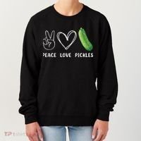 Peace Love Pickles Retro Pickles Lover Food Lover Women's Sweatshirt thumb 0
