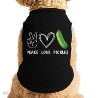 Peace Love Pickles Retro Pickles Lover Food Lover Doggie Tank thumb 0