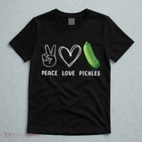 Peace Love Pickles Retro Pickles Lover Food Lover T-Shirt thumb 5