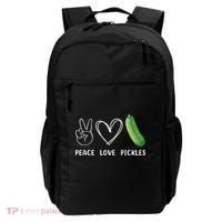 Peace Love Pickles Retro Pickles Lover Food Lover Backpack thumb 0