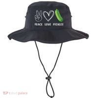 Peace Love Pickles Retro Pickles Lover Food Lover Bucket Hat thumb 0