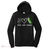 Peace Love Pickles Retro Pickles Lover Food Lover Women's Hoodie thumb 0