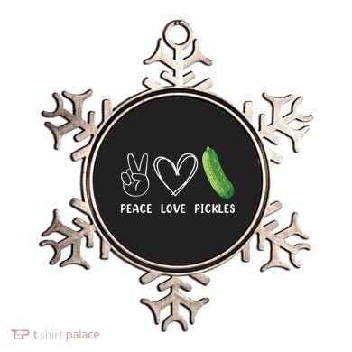 Peace Love Pickles Retro Pickles Lover Food Lover Ornament