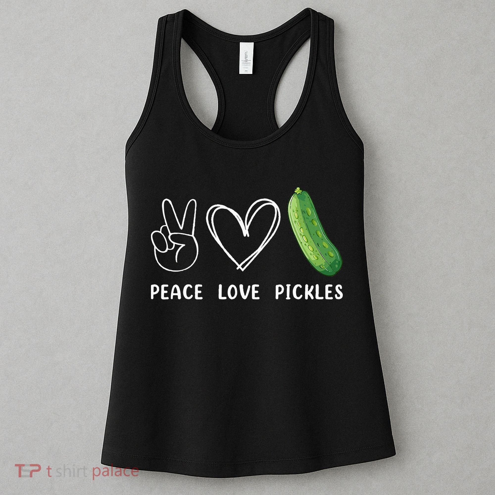 Peace Love Pickles Retro Pickles Lover Food Lover Women's Tank Top