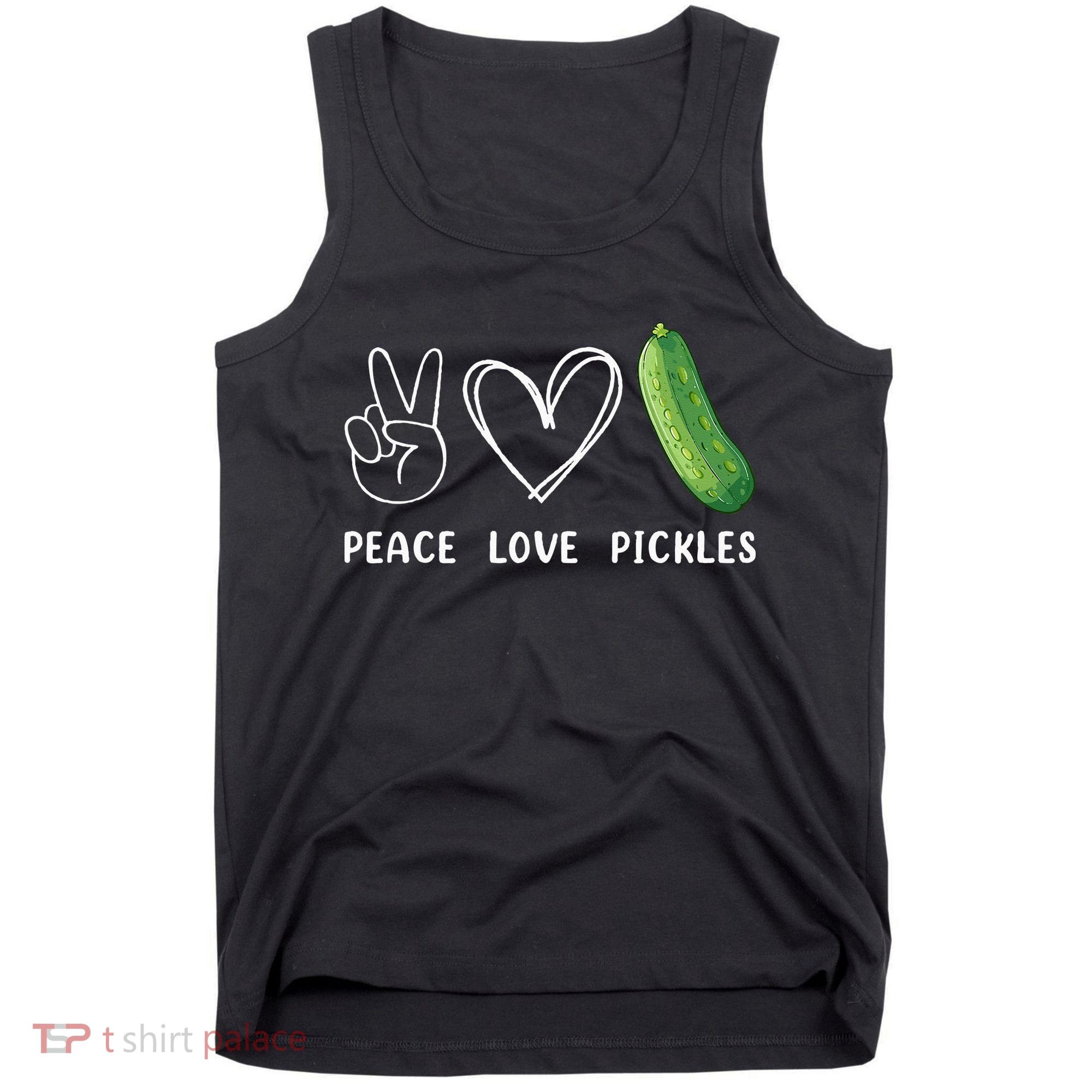 Peace Love Pickles Retro Pickles Lover Food Lover Tank Top
