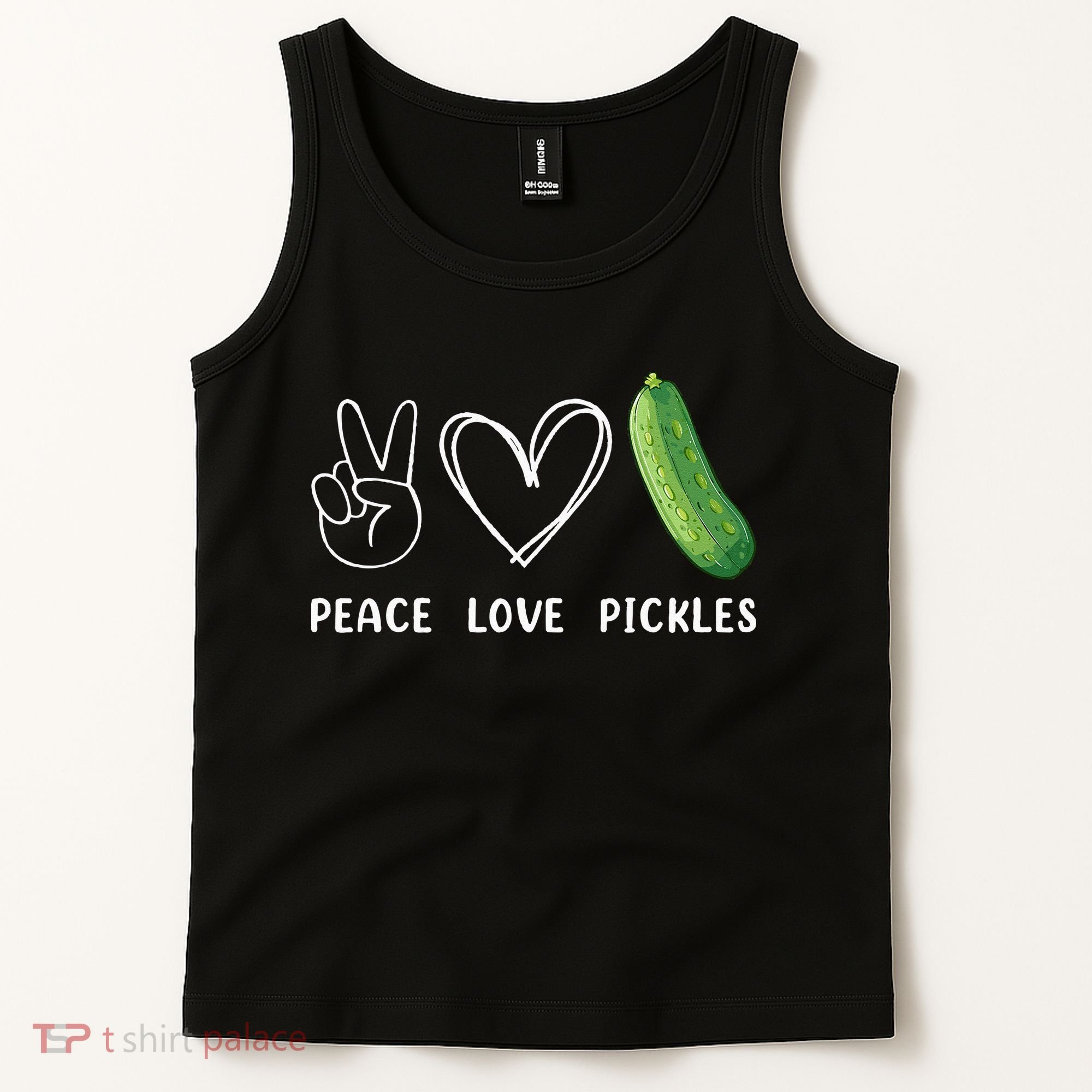 Peace Love Pickles Retro Pickles Lover Food Lover Tank Top
