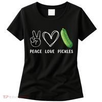 Peace Love Pickles Retro Pickles Lover Food Lover Women's T-Shirt thumb 0