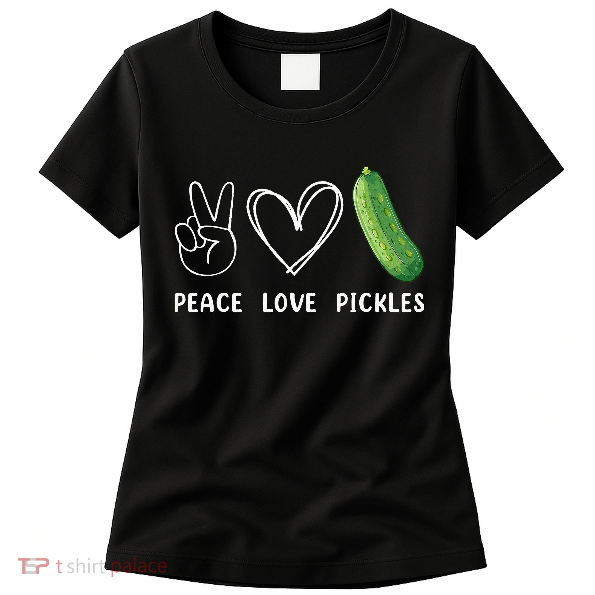 Peace Love Pickles Retro Pickles Lover Food Lover Women's T-Shirt