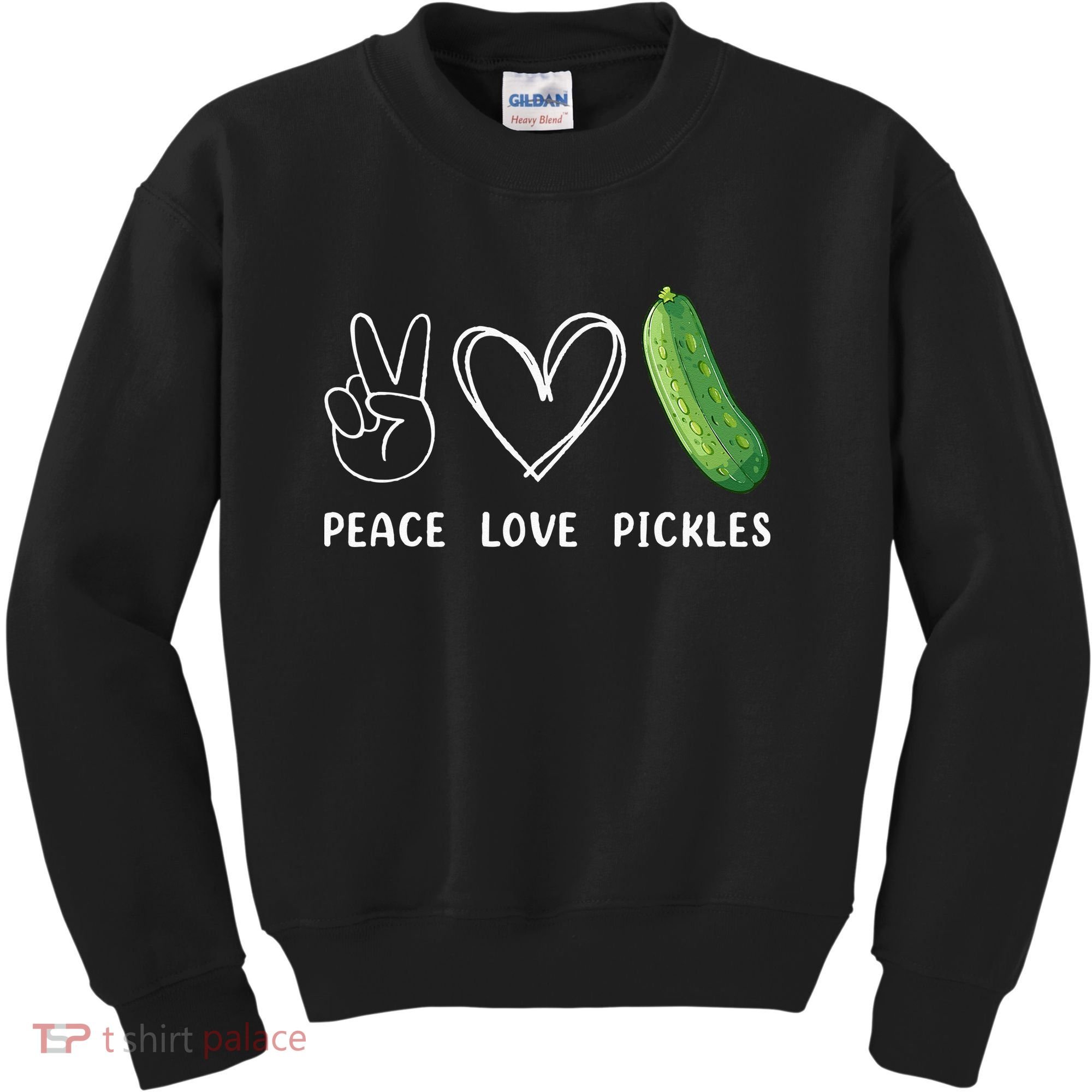 Peace Love Pickles Retro Pickles Lover Food Lover Kids Sweatshirt