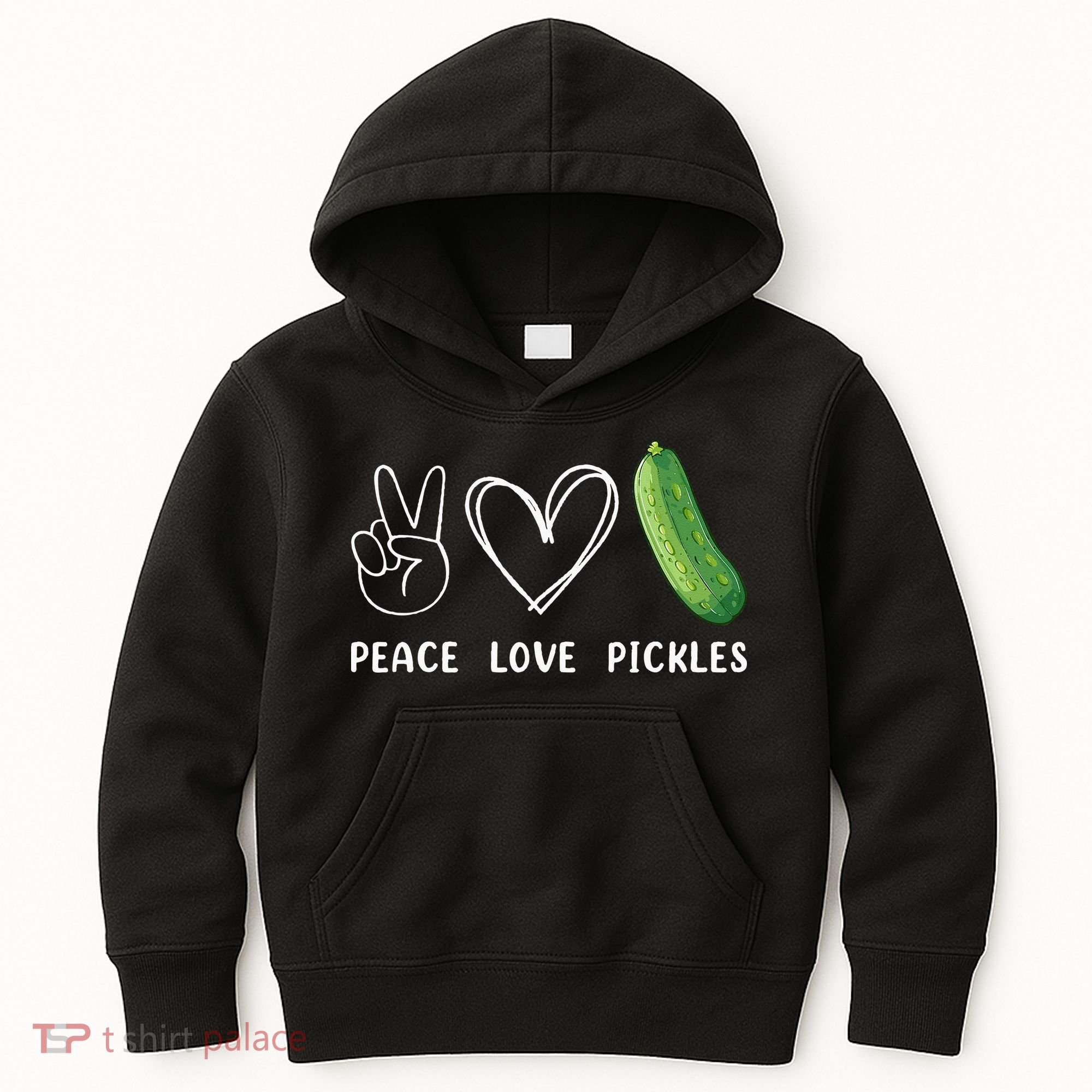 Peace Love Pickles Retro Pickles Lover Food Lover Kids Hoodie