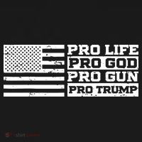Pro Life Pro God Pro Gun Pro Trump Button thumb 1